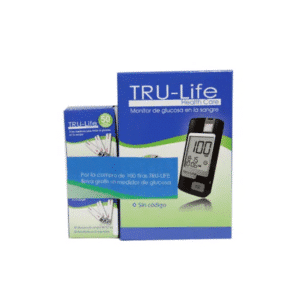 KIT GLUCOMETRO  TRU LIFE 110TIRAS Y 10 LANCETAS