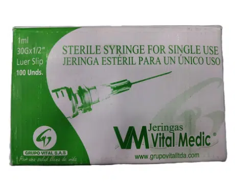 JERINGA 30 G X MEDIA CAJA X 100